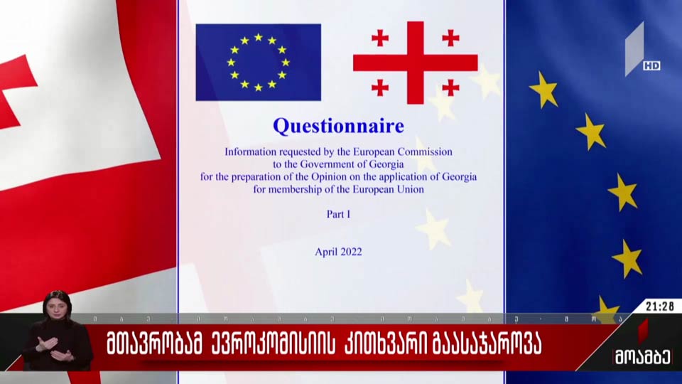 მთავრობამ ევროკომისიის კითხვარი გაასაჯაროვა