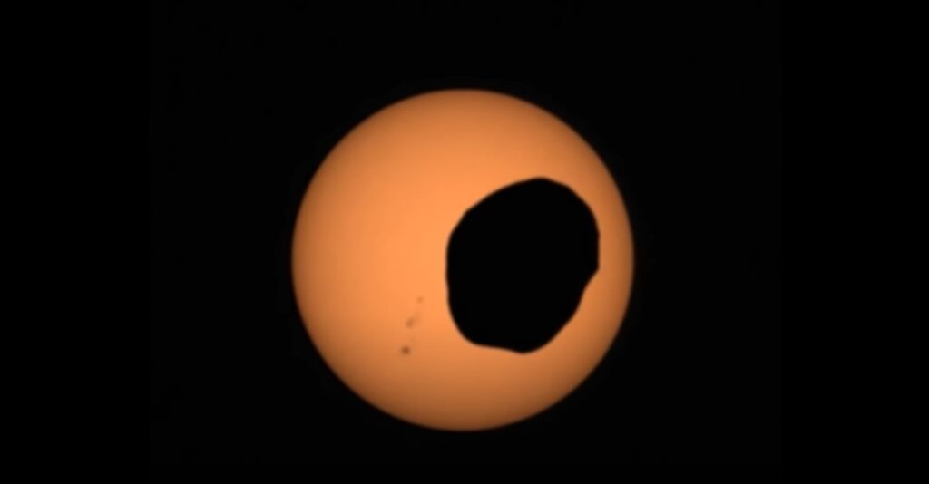 NASA-ს მავალმა მარსზე მზის დაბნელება გადაიღო — #1tvმეცნიერება