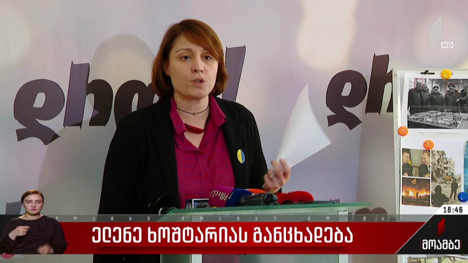 ელენე ხოშტარიას განცხადება
