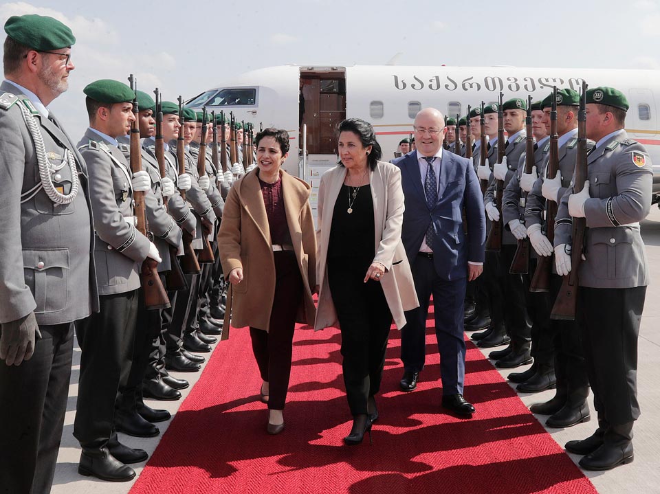 გერმანიაში სალომე ზურაბიშვილის სამუშაო ვიზიტი დაიწყო