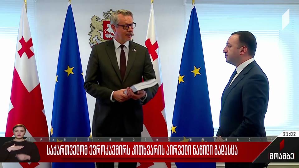 საქართველომ ევროკავშირს კითხვარის პირველი ნაწილი გადასცა