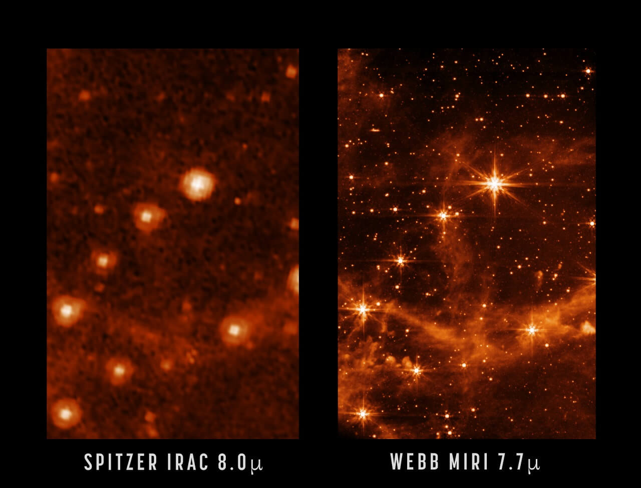 ფოტოების შედარება, რომელიც გვიჩვენებს, თუ რა შეუძლია ჯეიმს ვების კოსმოსურ ტელესკოპს — #1tvმეცნიერება