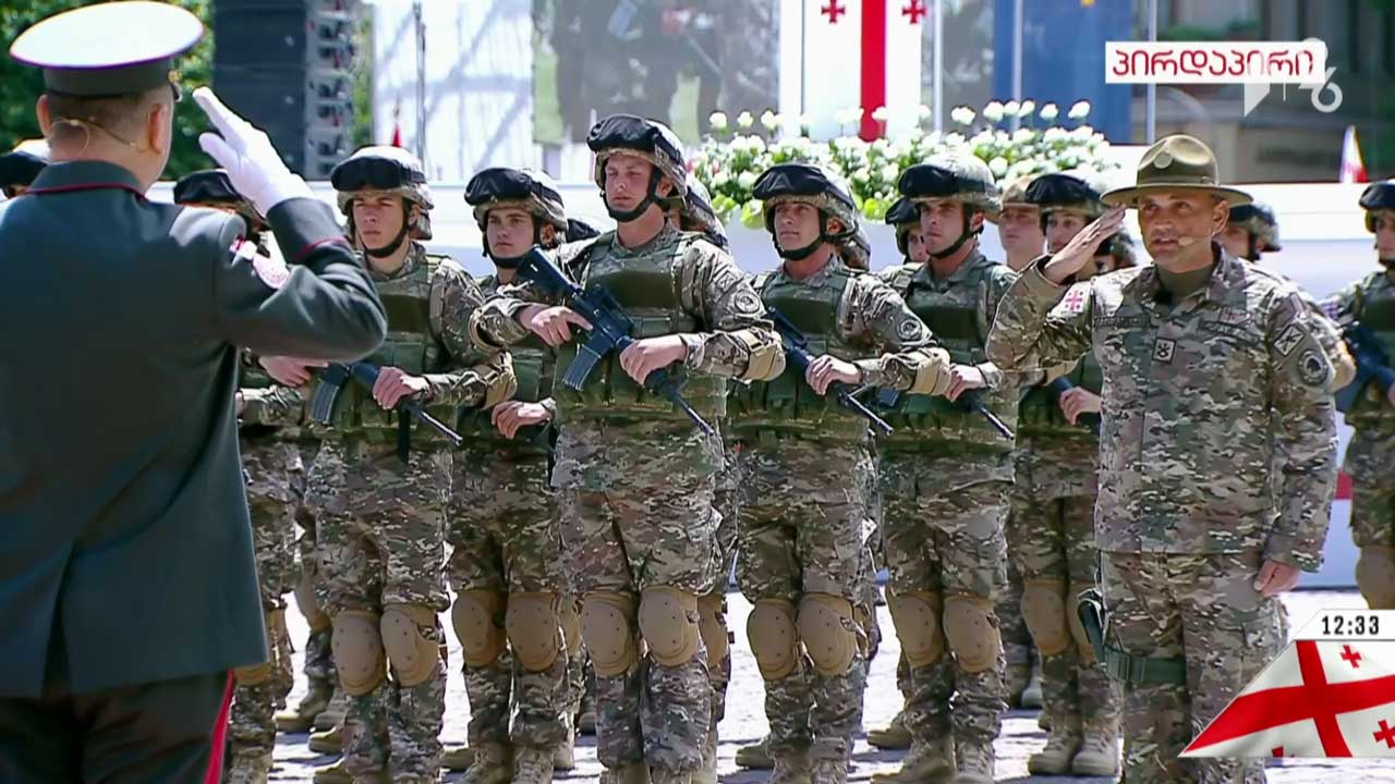წვევამდელების სამხედრო ფიცის დადების ცერემონიალი