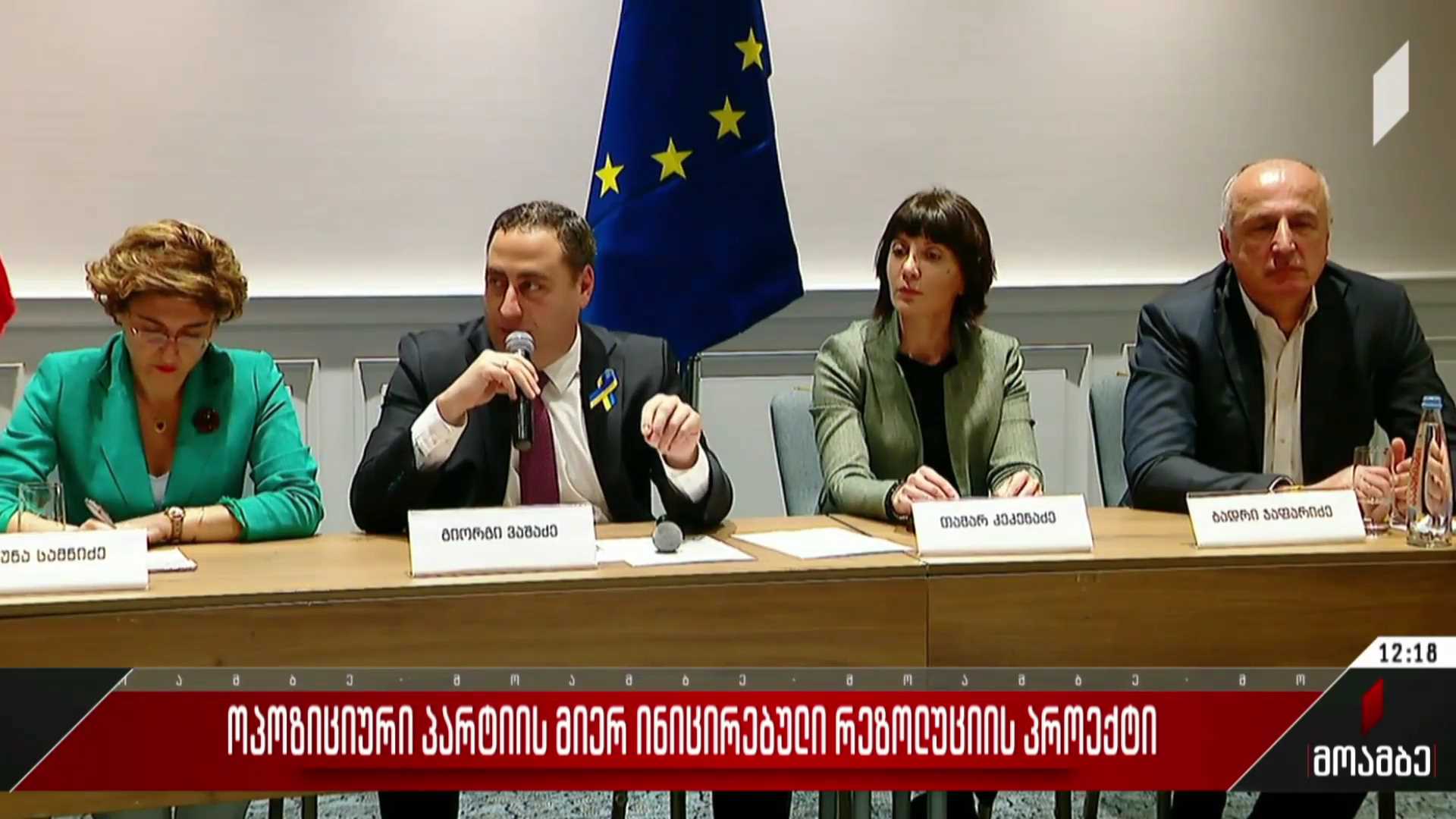 ოპოზიციური პარტიის მიერ ინიცირებული რეზოლუციის პროექტი