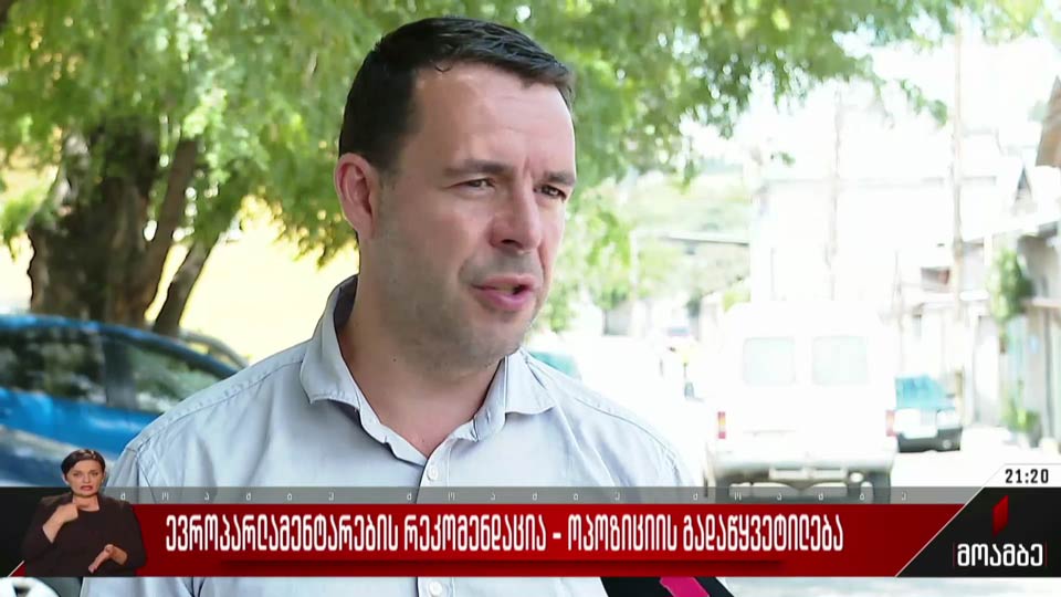 ევროპარლამენტარების რეკომენდაცია - ოპოზიციის გადაწყვეტილება