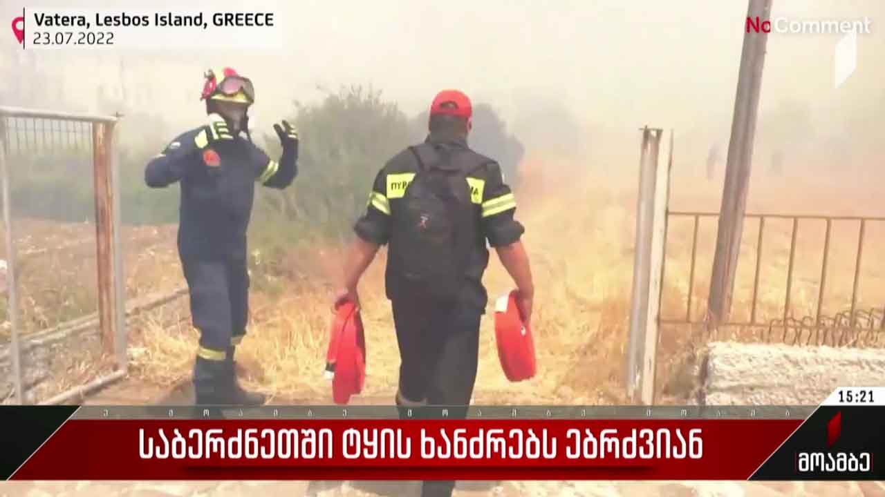 საბერძნეთში ტყის ხანძრებს ებრძვიან