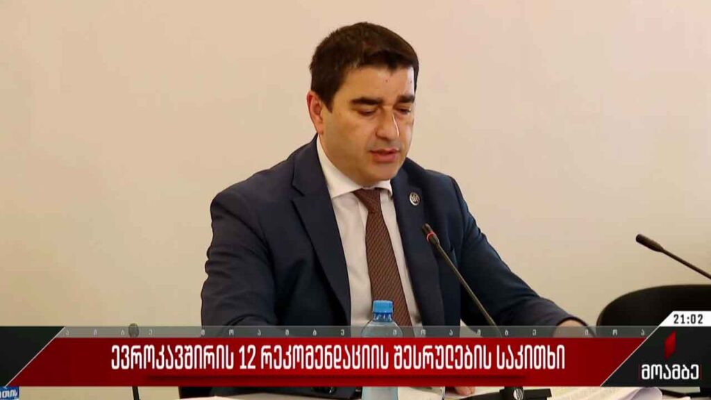ევროკავშირის 12 რეკომენდაციის შესრულების საკითხი