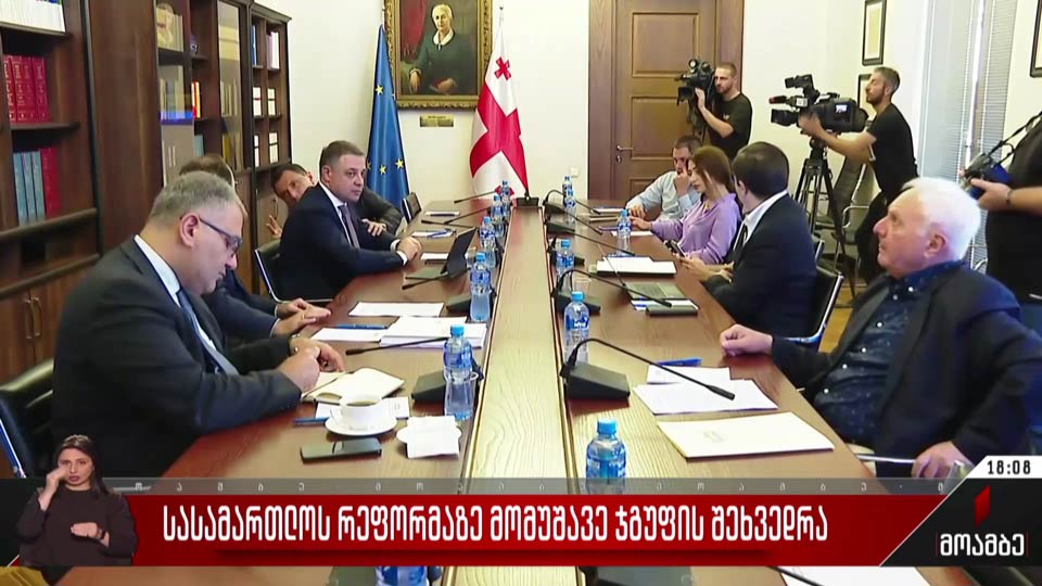 სასამართლოს რეფორმაზე მომუშავე ჯგუფის შეხვედრა