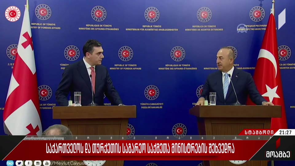 საქართველოს და თურქეთის საგარეო საქმეთა მინისტრების შეხვედრა