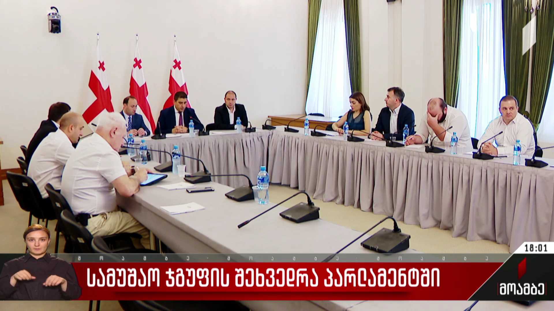 სამუშაო ჯგუფის შეხვედრა პარლამენტში