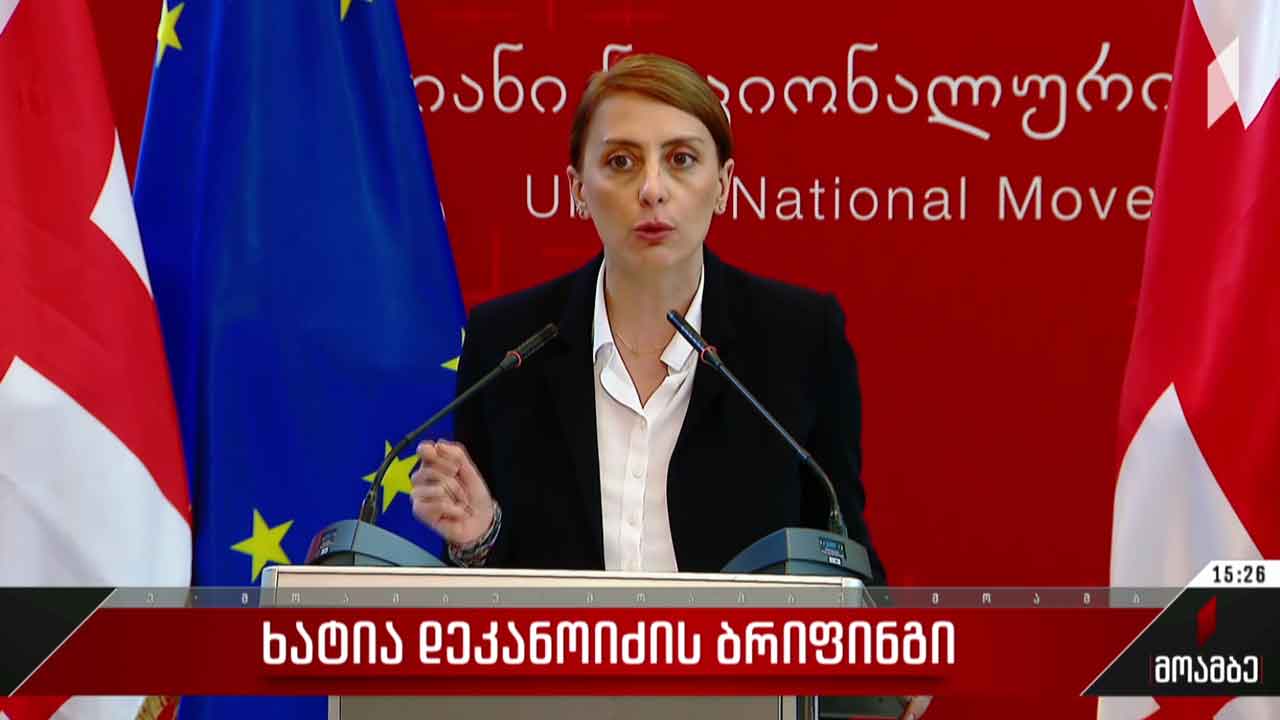 ხატია დეკანოიძის ბრიფინგი