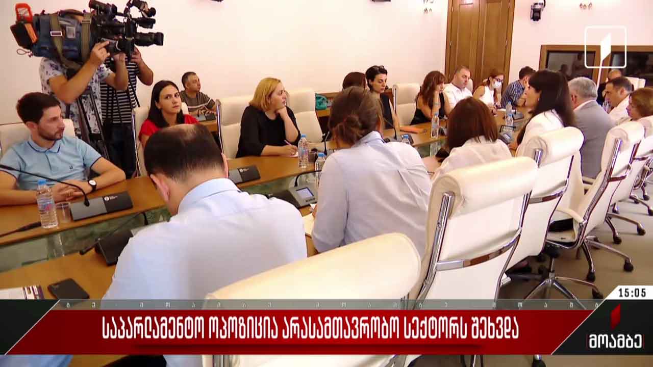 საპარლამენტო ოპოზიცია არასამთავრობო სექტორს შეხვდა