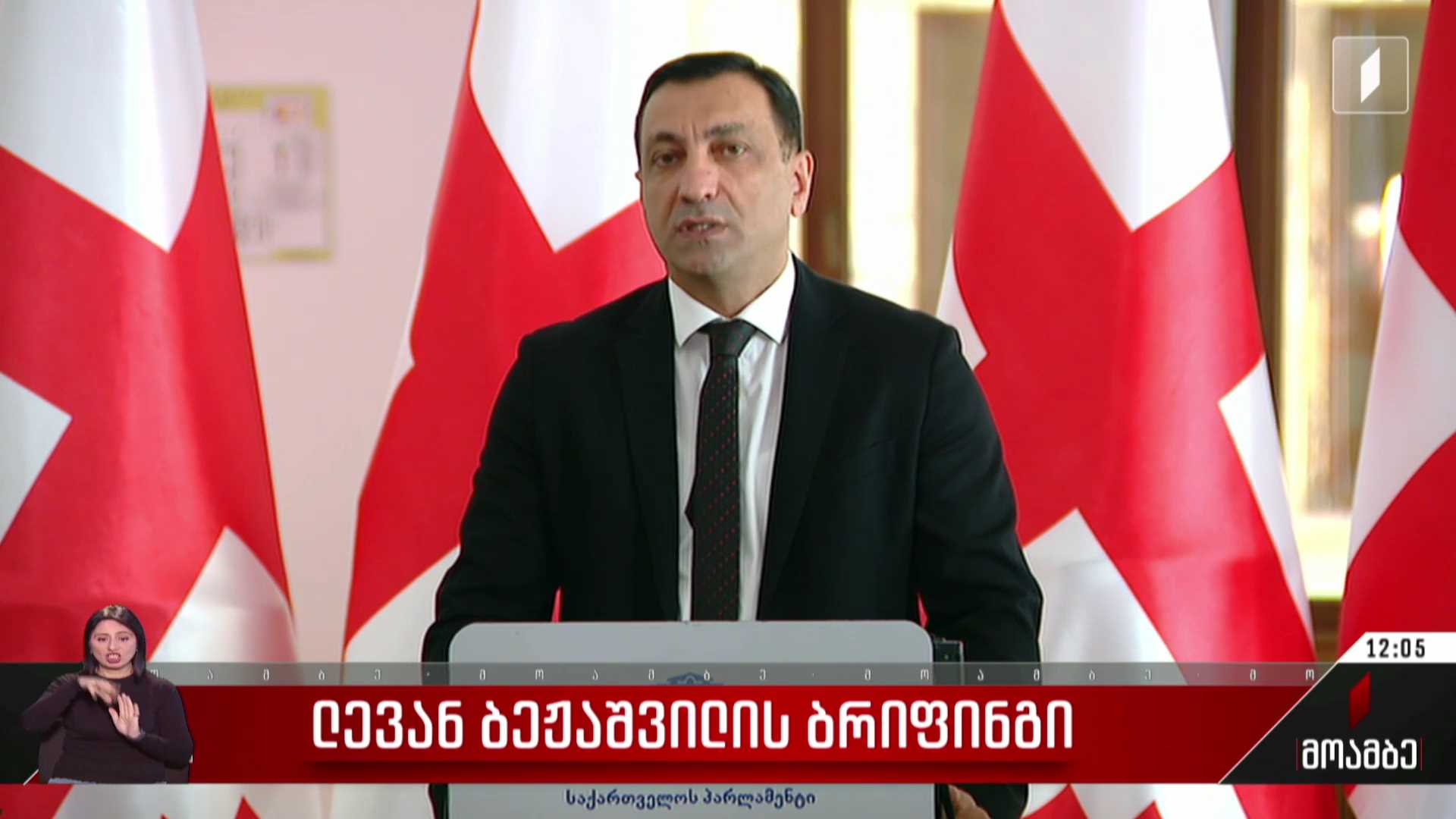 ლევან ბეჟაშვილის ბრიფინგი