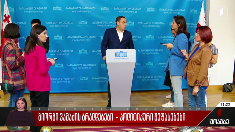 გიორგი ვაშაძის ბრალდებები - პოლიტიკური შეფასებები