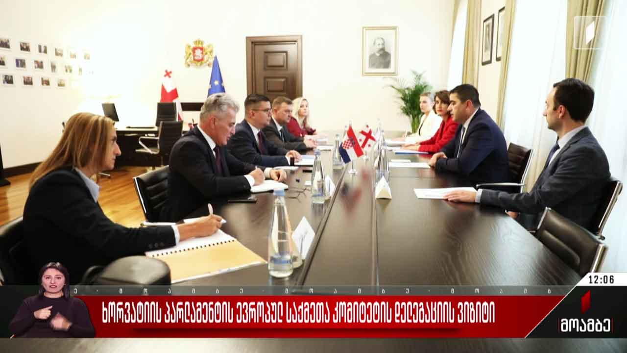 ხორვატიის პარლამენტის ევროპულ საქმეთა კომიტეტის დელეგაციის ვიზიტი
