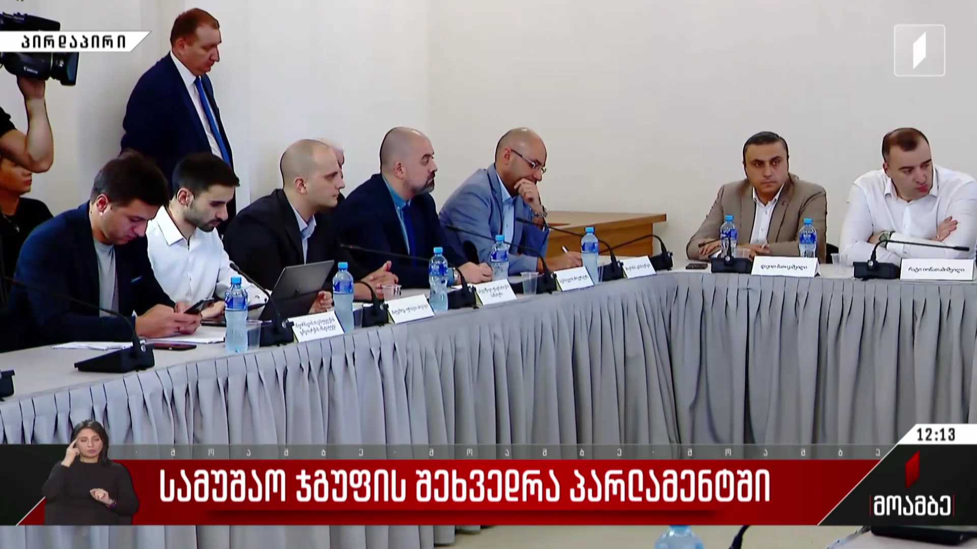სამუშაო ჯგუფის შეხვედრა პარლამენტში