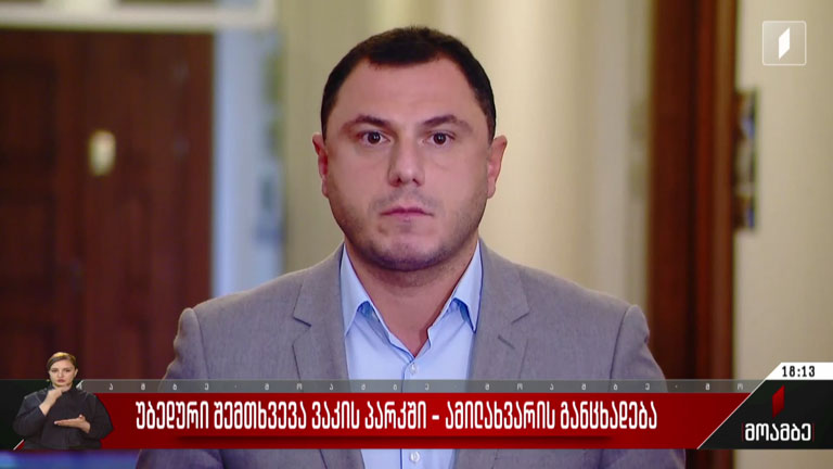 უბედური შემთხვევა ვაკის პარკში - ამილახვარის განცხადება