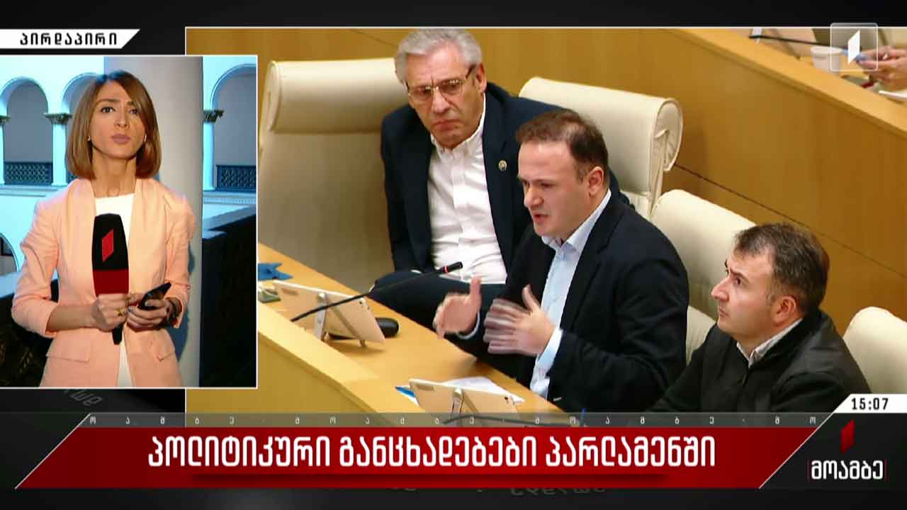 პოლიტიკური განცხადებები პარლამენტში