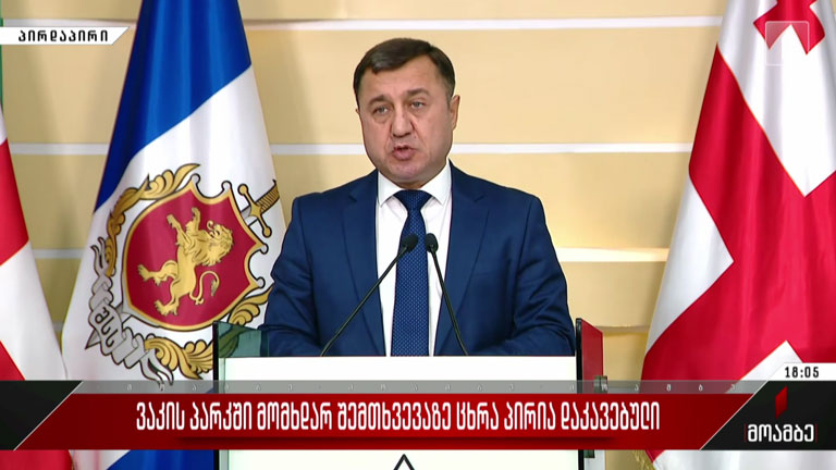 ბრიფინგი შსს-ში - ვაკის პარკში მომხდარ შემთხვევაზე ცხრა პირია დაკავებული