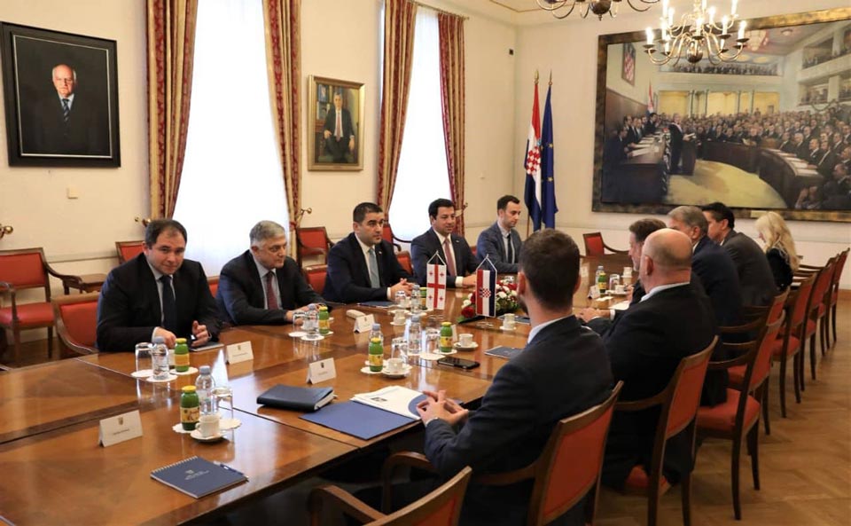 შალვა პაპუაშვილი ხორვატიის პარლამენტის თავმჯდომარეს შეხვდა