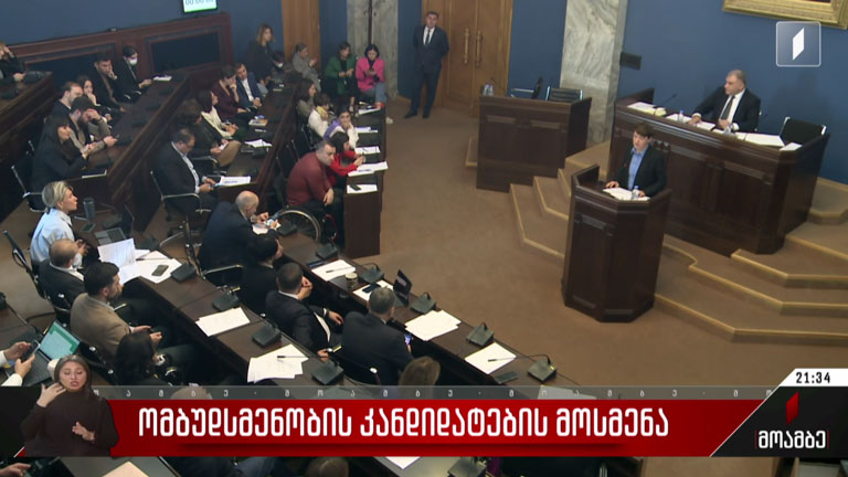 ომბუდსმენობის კანდიდატების მოსმენა