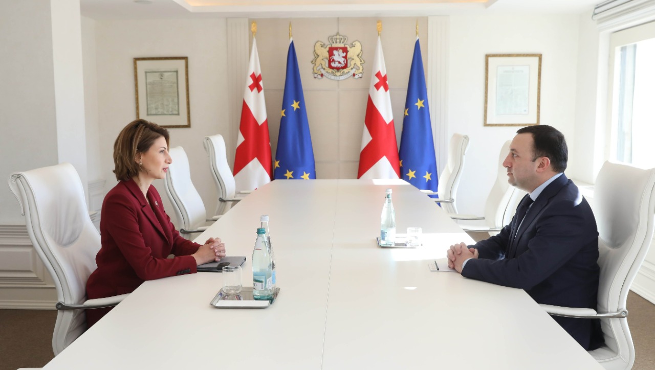 ირაკლი ღარიბაშვილი ევროპის საბჭოში საქართველოს ახლად დანიშნულ ელჩს თამარ ტალიაშვილს შეხვდა