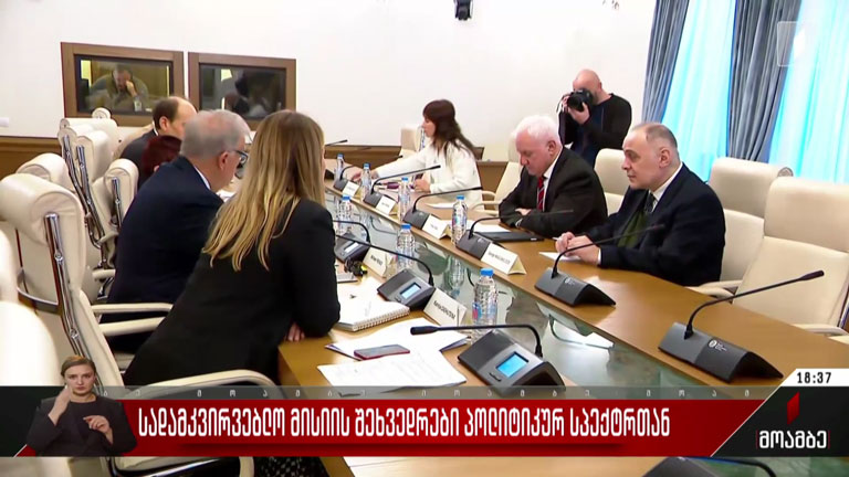 სადამკვირვებლო მისიის შეხვედრები პოლიტიკურ სპექტრთან