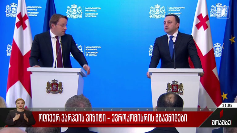 ოლივერ ვარჰეის ვიზიტი - ევროკომისრის გზავნილები