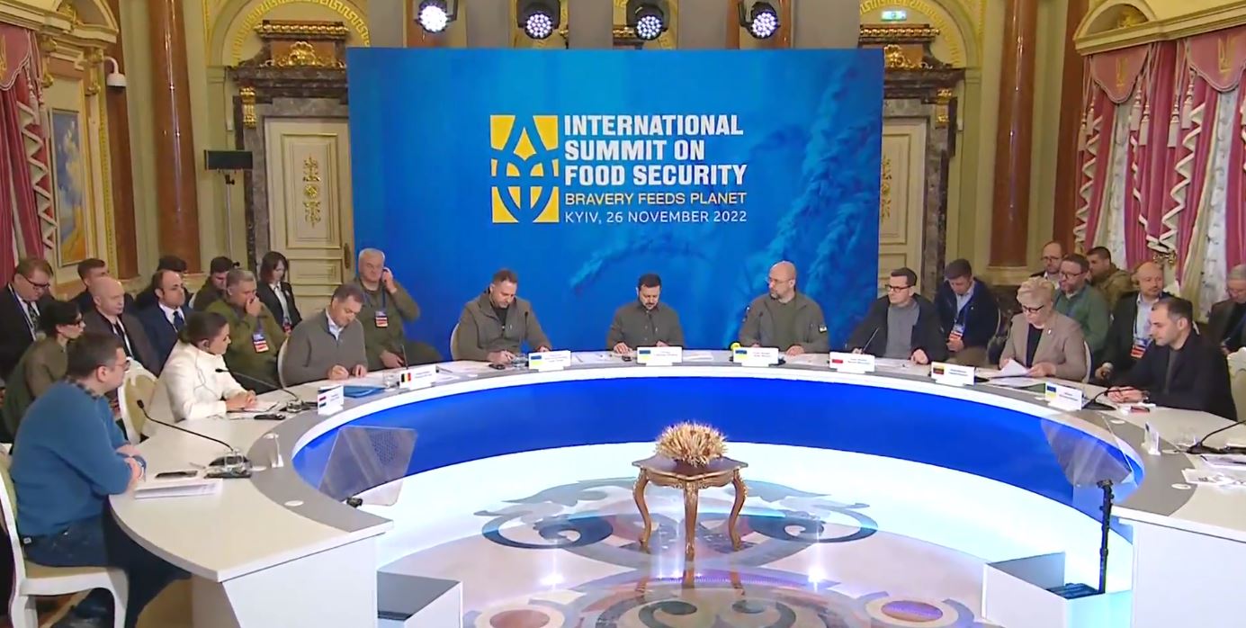 ვოლოდიმირ ზელენსკი კიევში, სასურსათო უსაფრთხოების საკითხზე, საერთაშორისო სამიტს მასპინძლობს