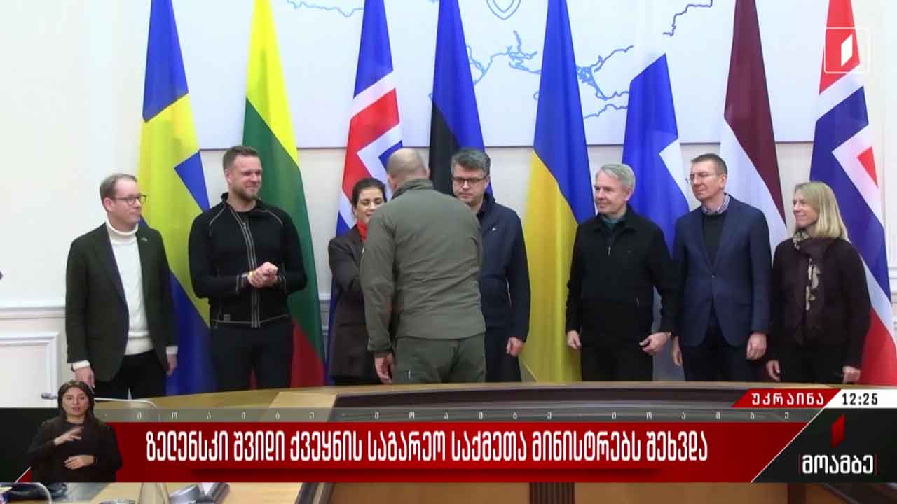 ზელენსკი შვიდი ქვეყნის საგარეო საქმეთა მინისტრებს შეხვდა