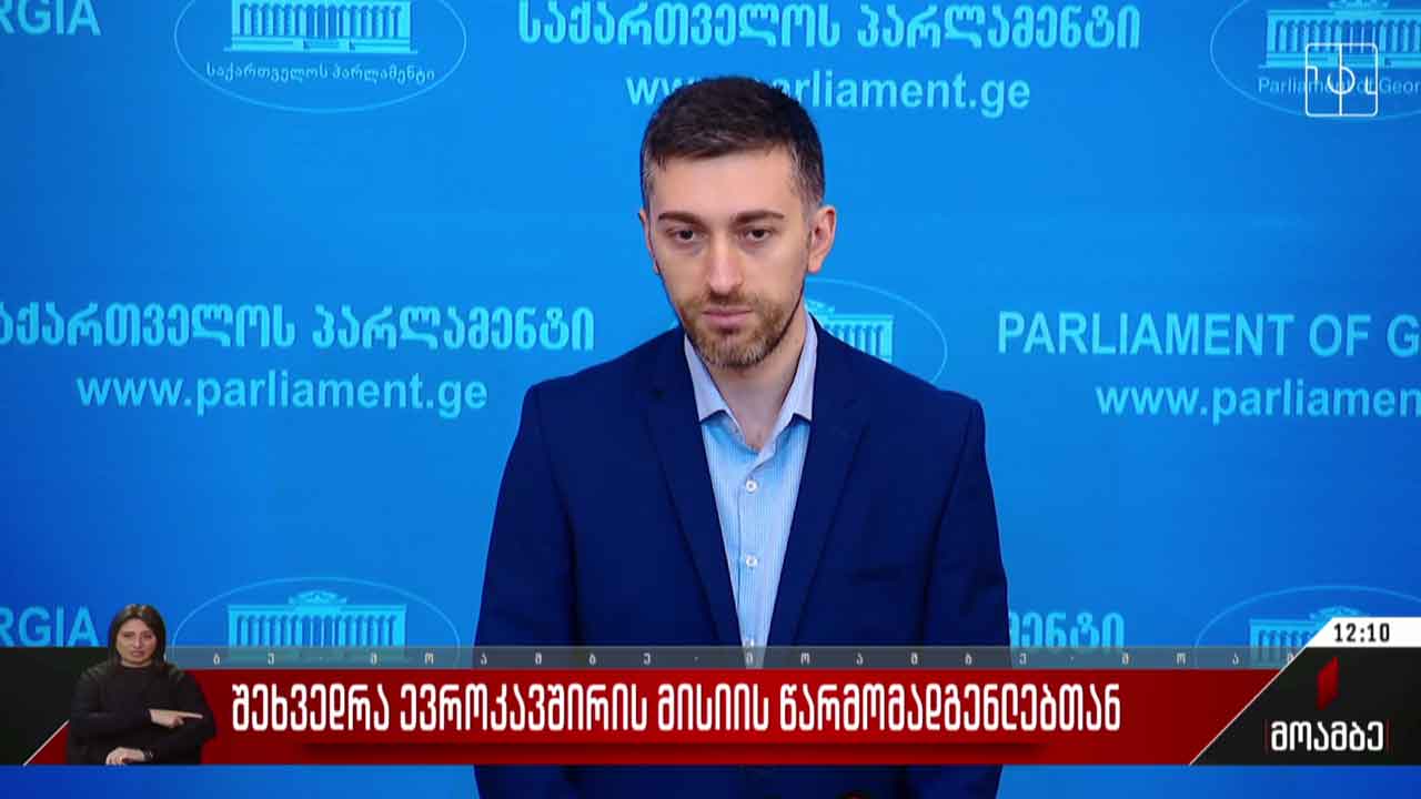 შეხვედრა ევროკავშირის მისიის წარმომადგენლებთან