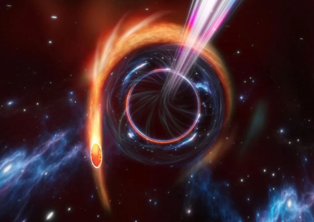 ძალიან შორს, ნახევარი სამყაროს იქით, დაფიქსირებულია, როგორ შთანთქა გიგანტურმა შავმა ხვრელმა ვარსკვლავი — #1tvმეცნიერება