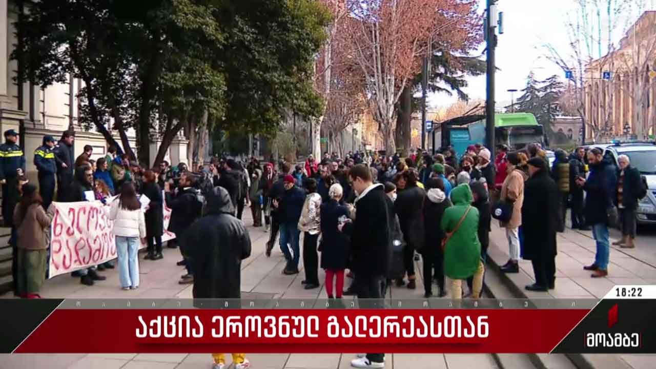 აქცია ეროვნულ გალერეასთან