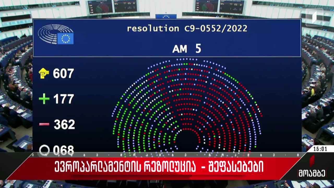 ევროპარლამენტის რეზოლუცია - გამოხმაურებები