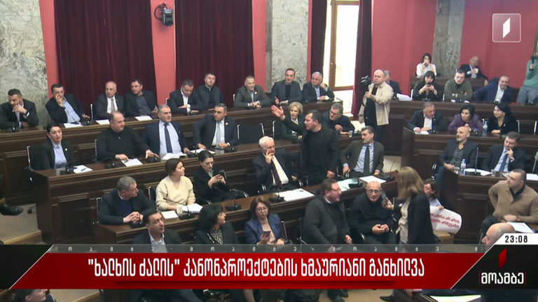 „ხალხის ძალის“ კანონპროექტის ხმაურიანი განხილვა