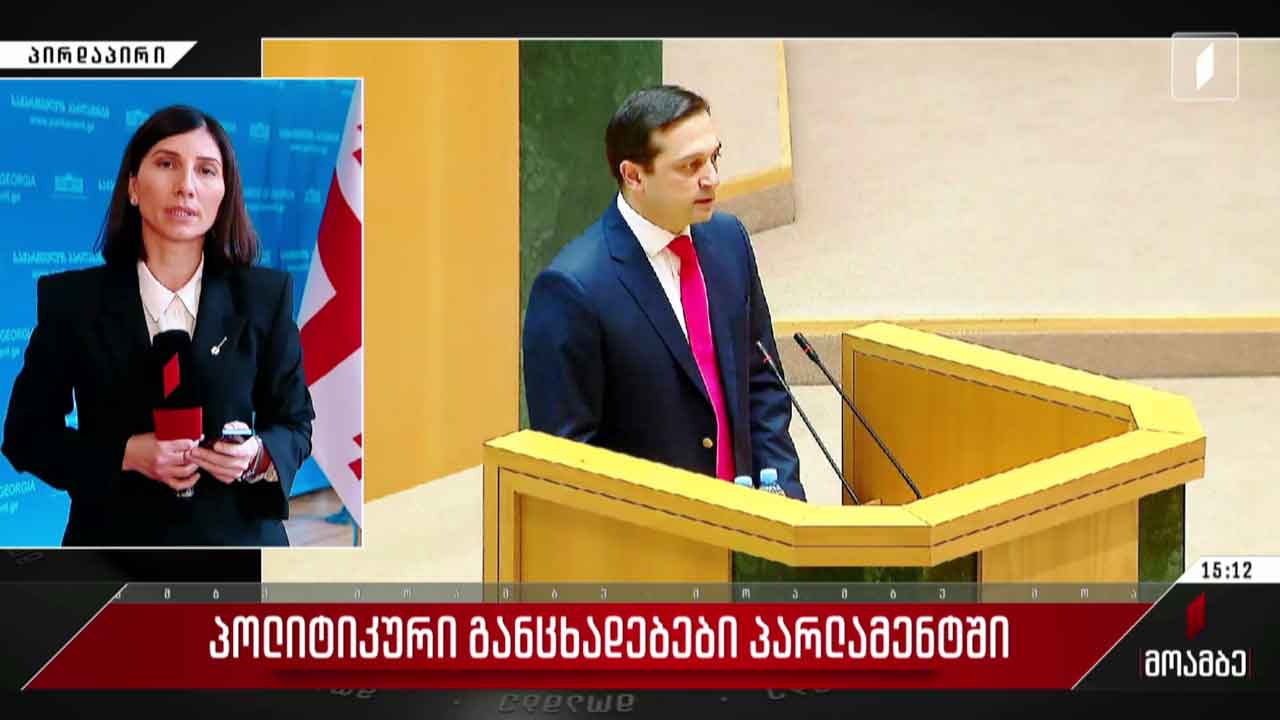 პოლიტიკური განცხადებები პარლამენტში