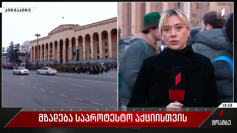 მზადება საპროტესტო აქციისთვის