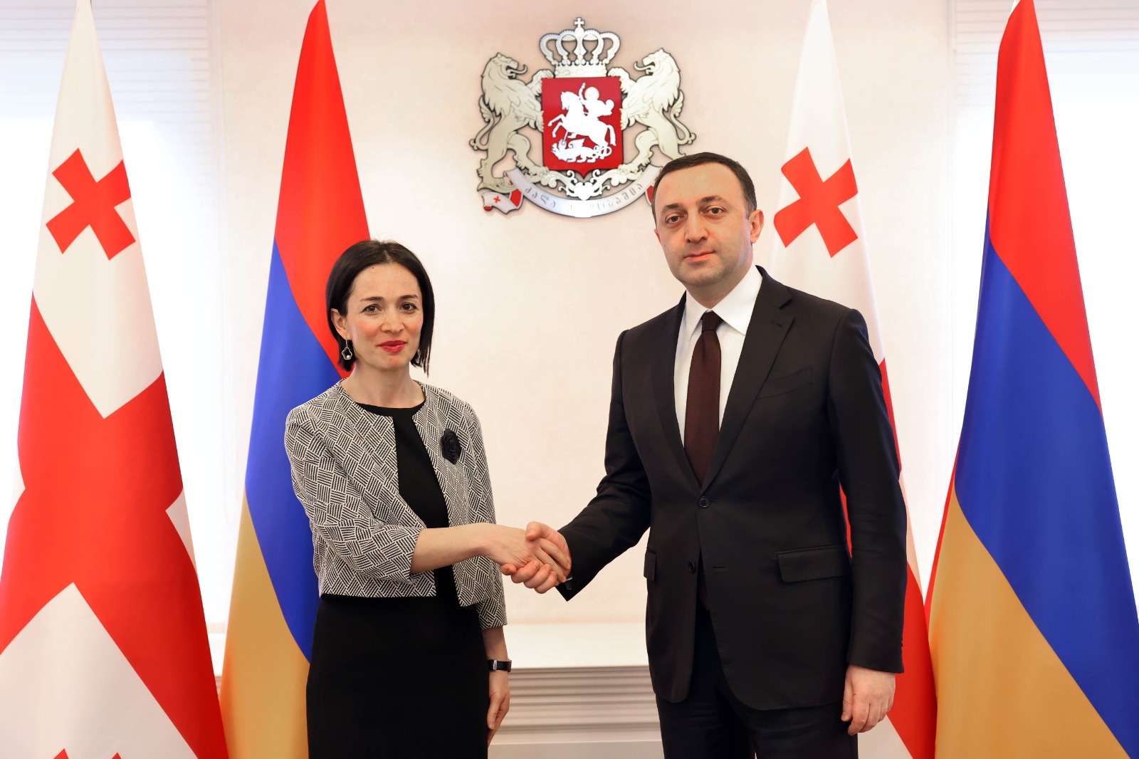 ირაკლი ღარიბაშვილი სომხეთის განათლების, მეცნიერების, კულტურისა და სპორტის მინისტრს, ჟანა ანდრეასიანს შეხვდა