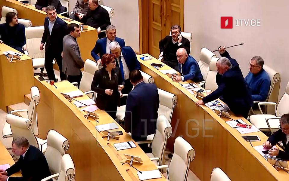 პარლამენტში ფიზიკური დაპირისპირება მოხდა [ვიდეო]