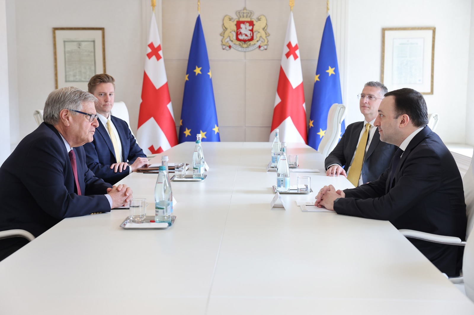 ირაკლი ღარიბაშვილი „დემოკრატიის ეროვნული ფონდის“ თავმჯდომარეს შეხვდა