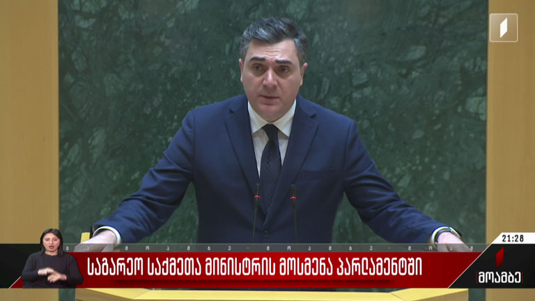 საგარეო საქმეთა მინისტრის მოსმენა პარლამენტში