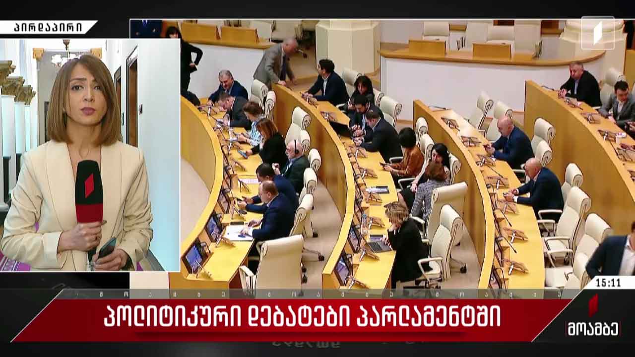 პოლიტიკური დებატები პარლამენტში