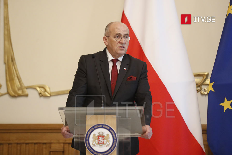 პოლონეთის საგარეო საქმეთა მინისტრი საქართველოში