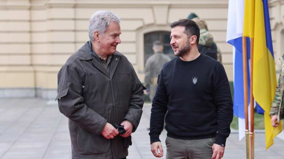 უკრაინული მედიის ცნობით, ვოლოდიმირ ზელენსკი მოულოდნელი ვიზიტით ფინეთში ჩავიდა
