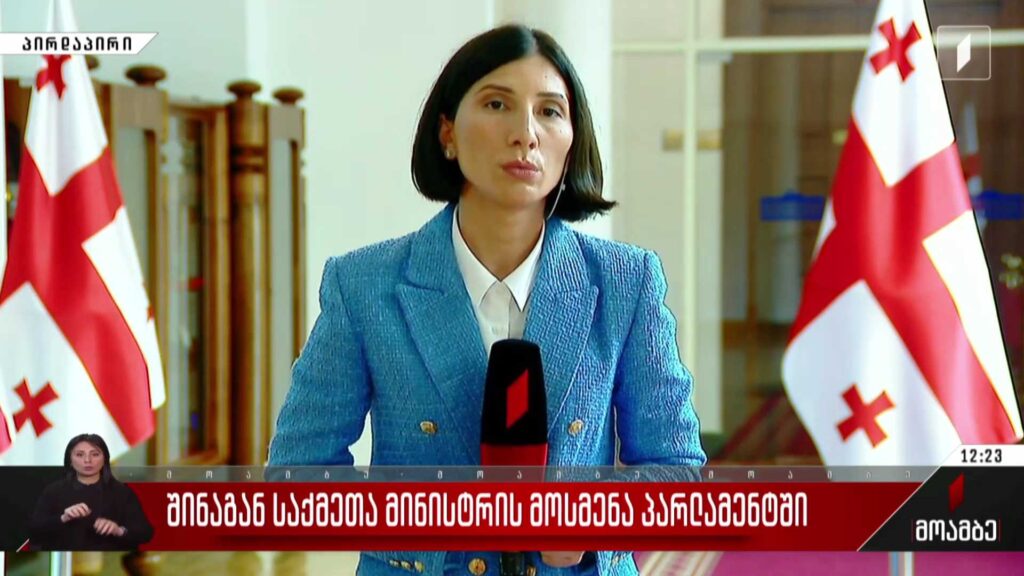 შინაგან საქმეთა მინისტრის მოსმენა პარლამენტში
