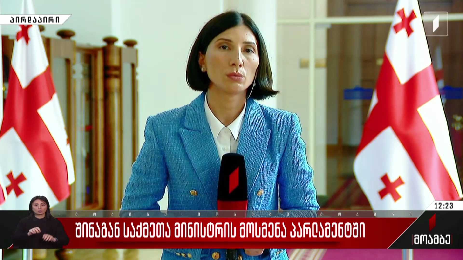შინაგან საქმეთა მინისტრის მოსმენა პარლამენტში