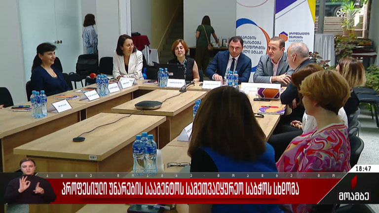 პროფესიული უნარების სააგენტოს სამეთვალყურეო საბჭოს სხდომა