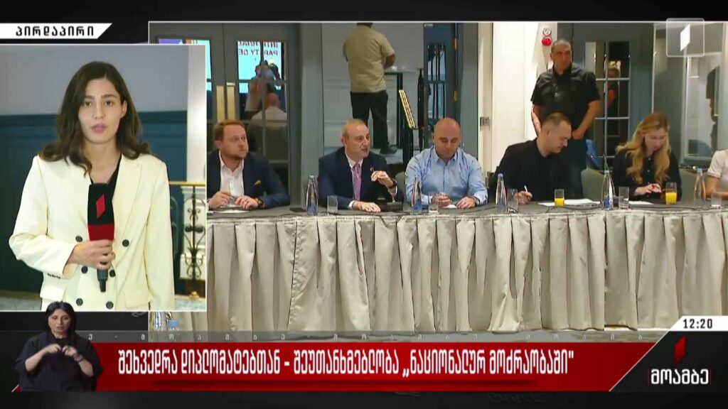 შეხვედრა დიპლომატებთან – შეუთანხმებლობა „ნაციონალურ მოძრაობაში“