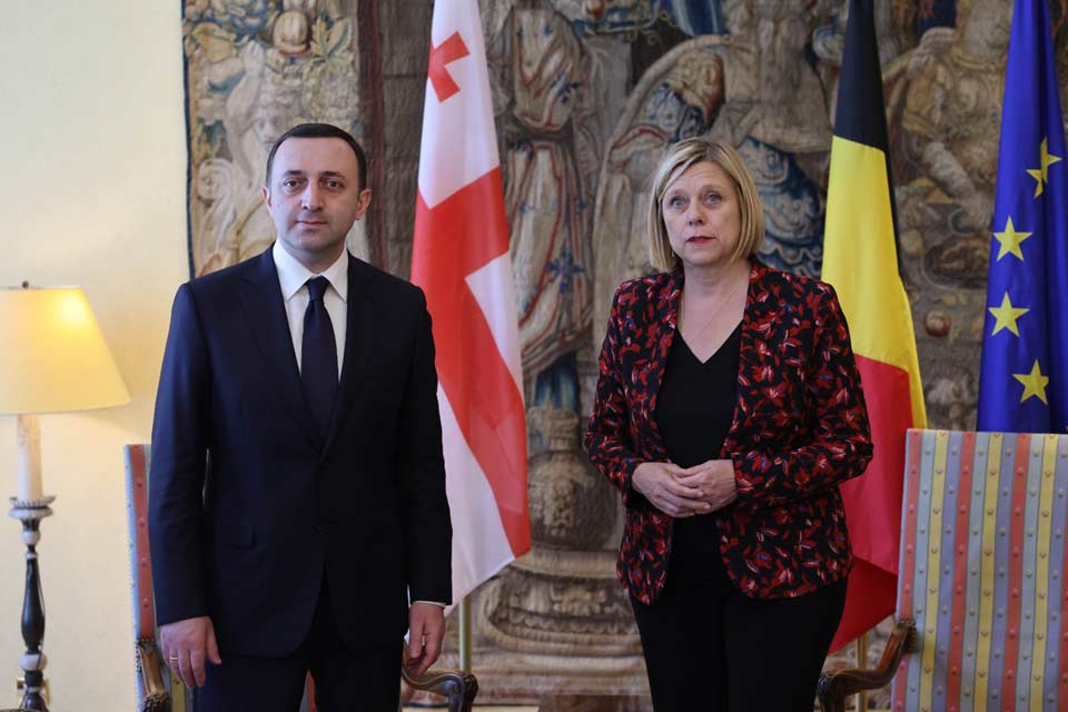 ირაკლი ღარიბაშვილი ბელგიის წარმომადგენლობითი პალატის პრეზიდენტს შეხვდა