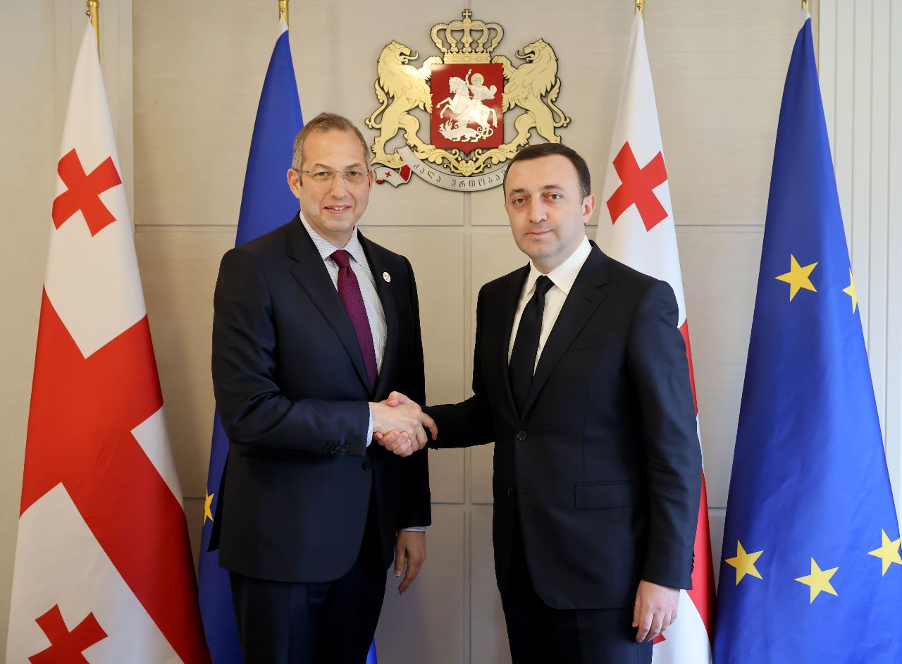 ირაკლი ღარიბაშვილი NDI-ის პრეზიდენტს, დერეკ მიტჩელს შეხვდა